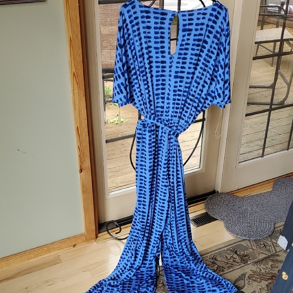 Lane Bryant Perfect Kimino Sleeve V-Neck Jersey Patterned Sz. 18/20 Jumpsuit NWT - Picture 5 of 16